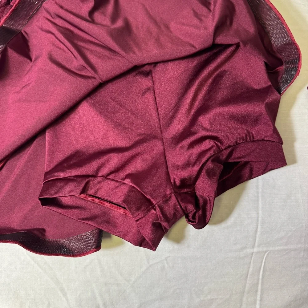Weissman Burgundy Sequin Lace Dance Costume LC Competition Leotard‎ Dress